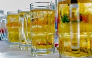 Beer glasses.