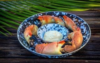 Stone crab dish.