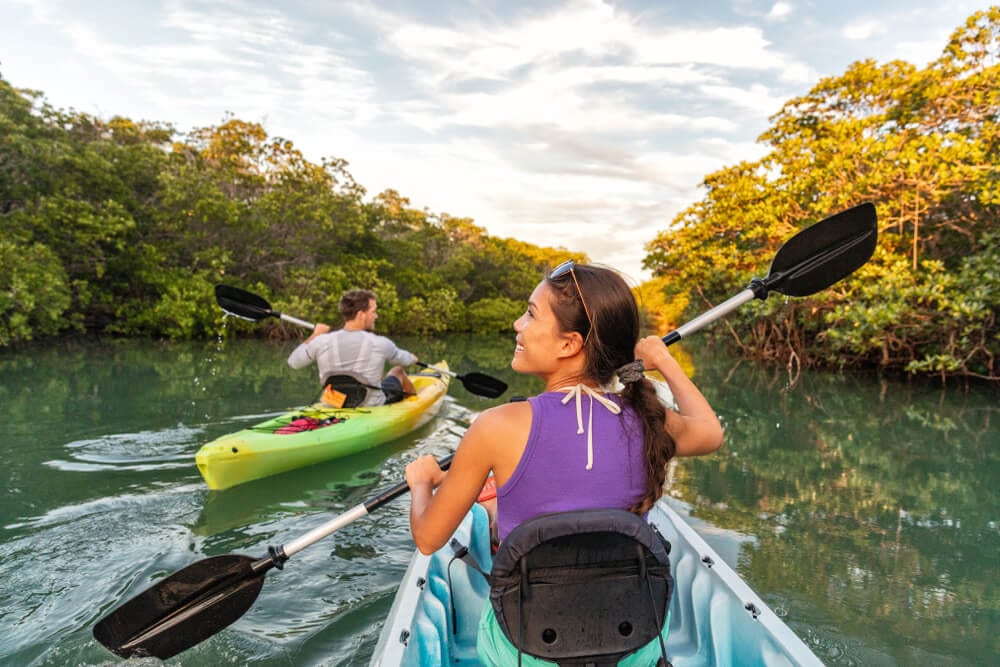 Picture of friends kayaking in Key West.