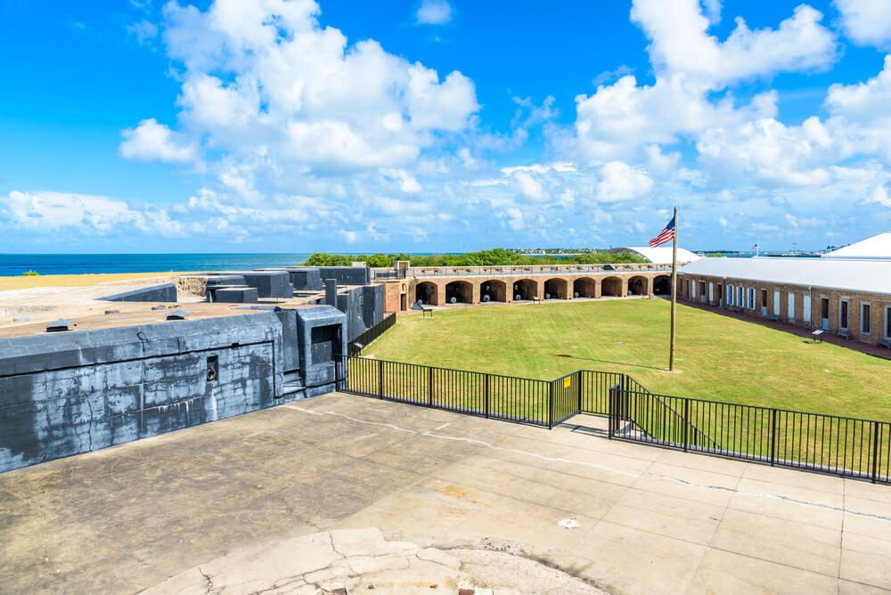 An outside view of Fort Zachary Taylor in Key West.
